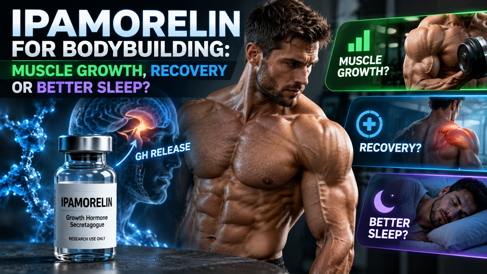 Ipamorelin for Bodybuilding: Muscle Growth, Recovery or Better Sleep?